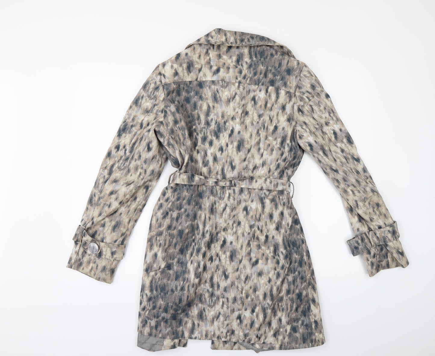 Preworn Womens Beige Animal Print  Jacket  Size 10