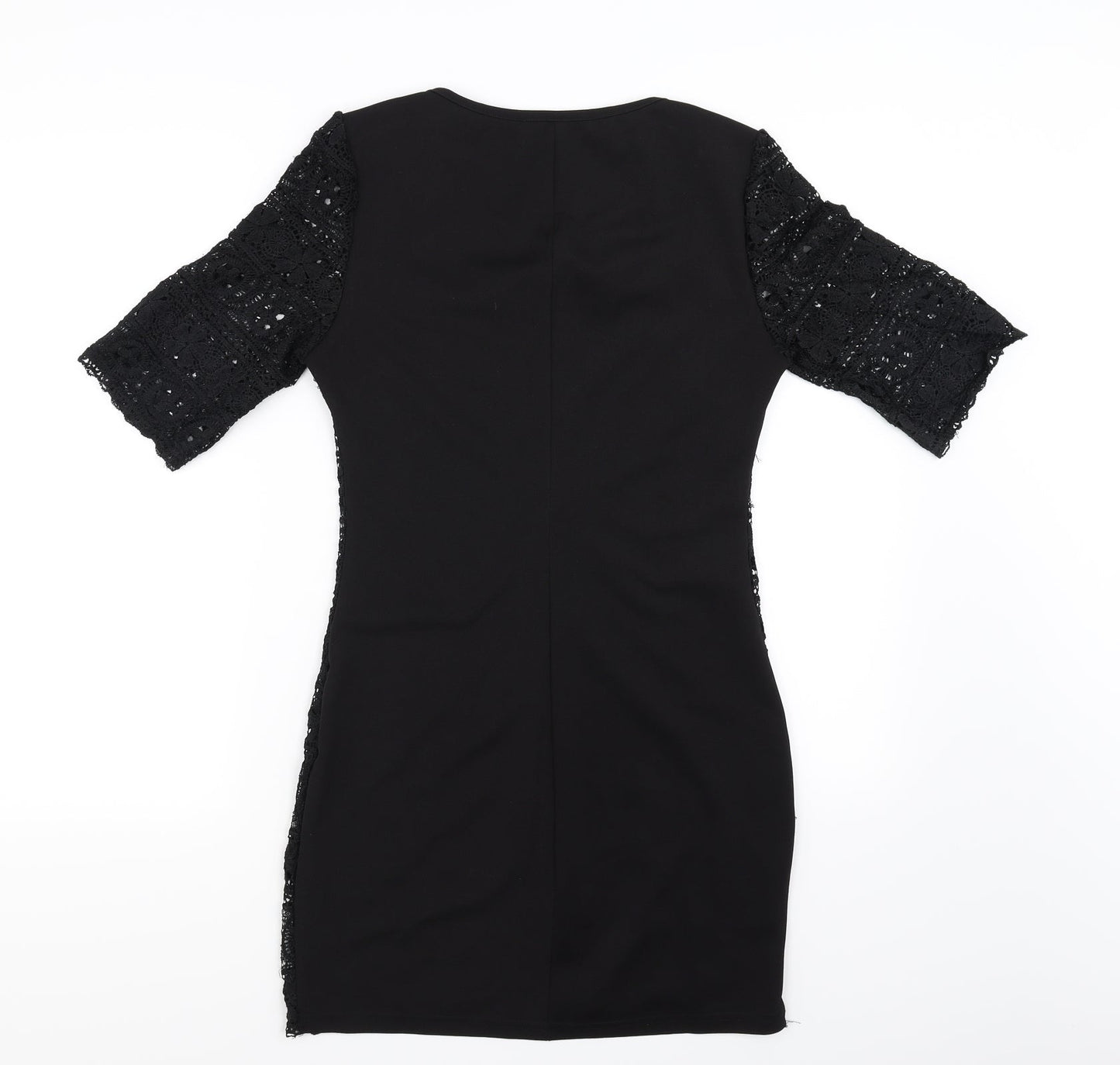 Bain De Nuit Womens Black Floral  Bodycon  Size 8