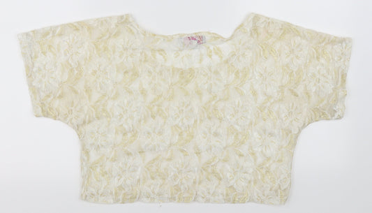 Womens UK Size 12 Be Beau White Basic Blouse