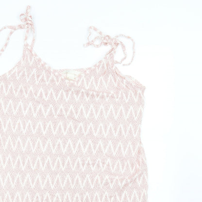Womens UK Size 10 H&M Pink Basic Blouse
