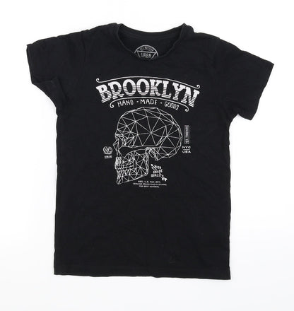 Preworn Boys Black   Basic T-Shirt Size 9 Years