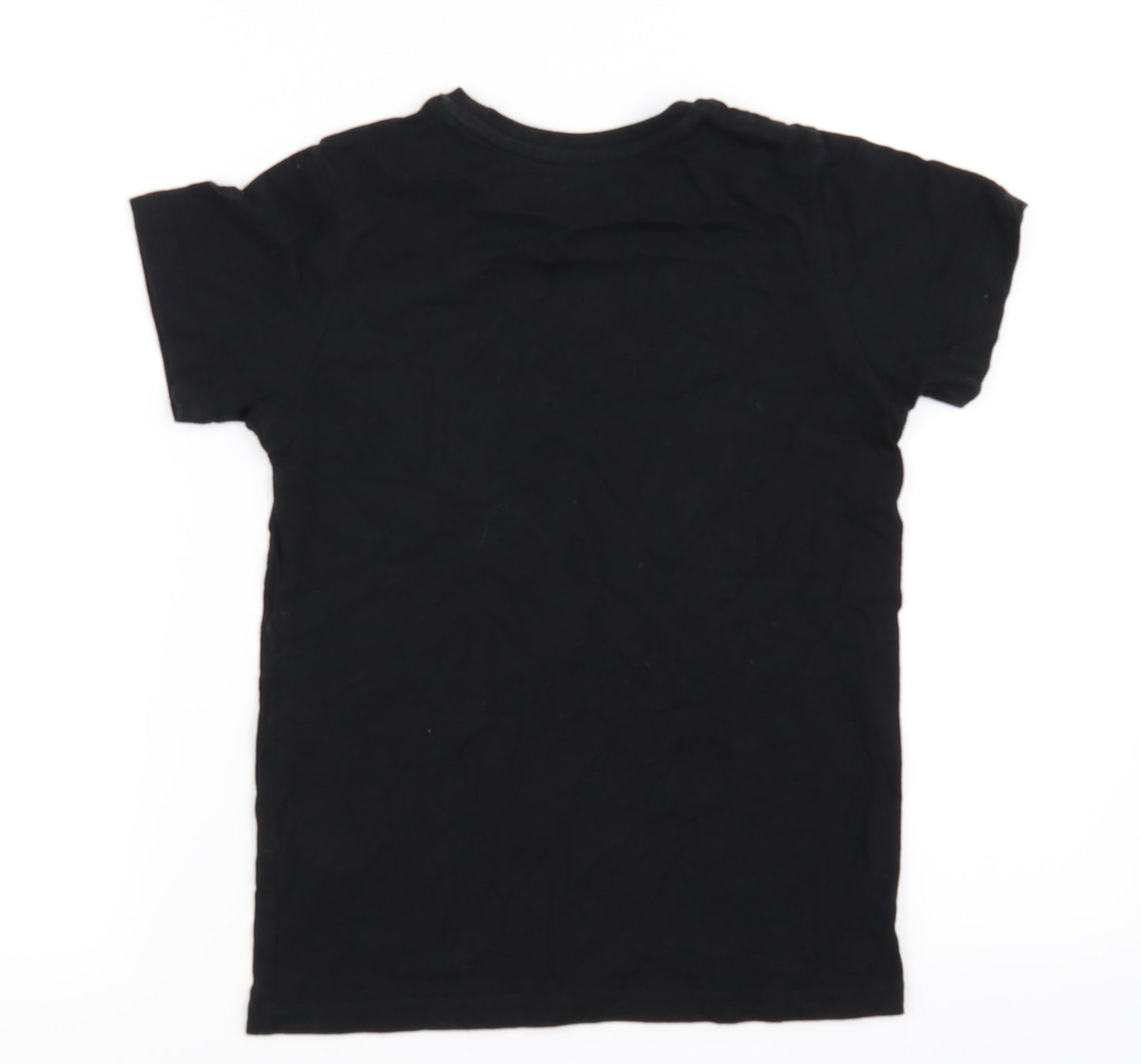Preworn Boys Black   Basic T-Shirt Size 9 Years
