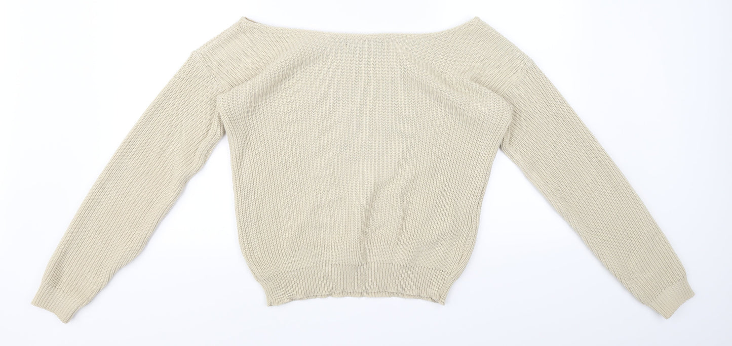 pearl knitwear Womens Beige   Pullover Jumper Size XS