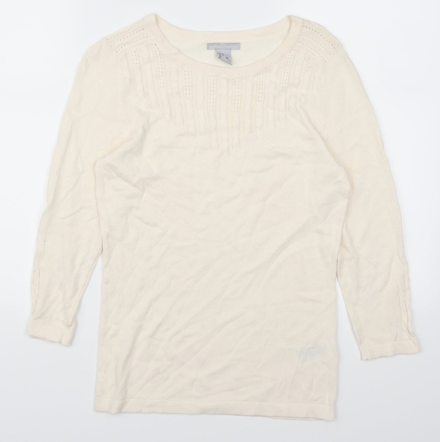 H&M Womens Ivory   Pullover Jumper Size XS