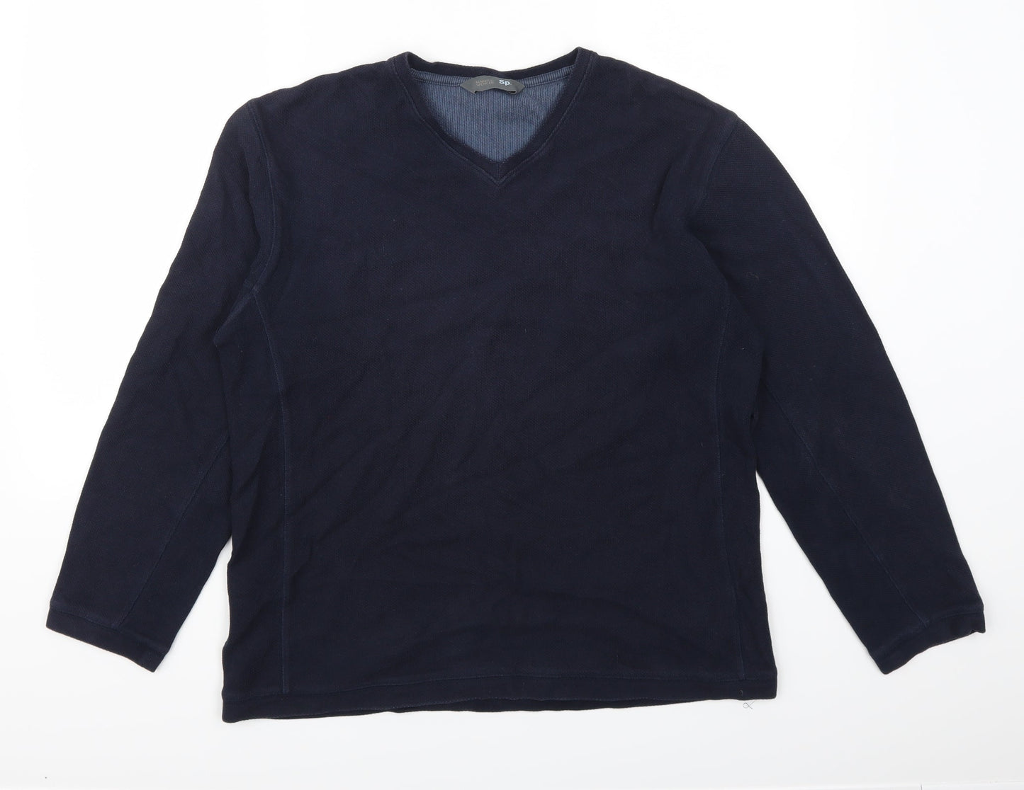 Mens UK Size S Marks and Spencer Blue Pullover Sweatshirt