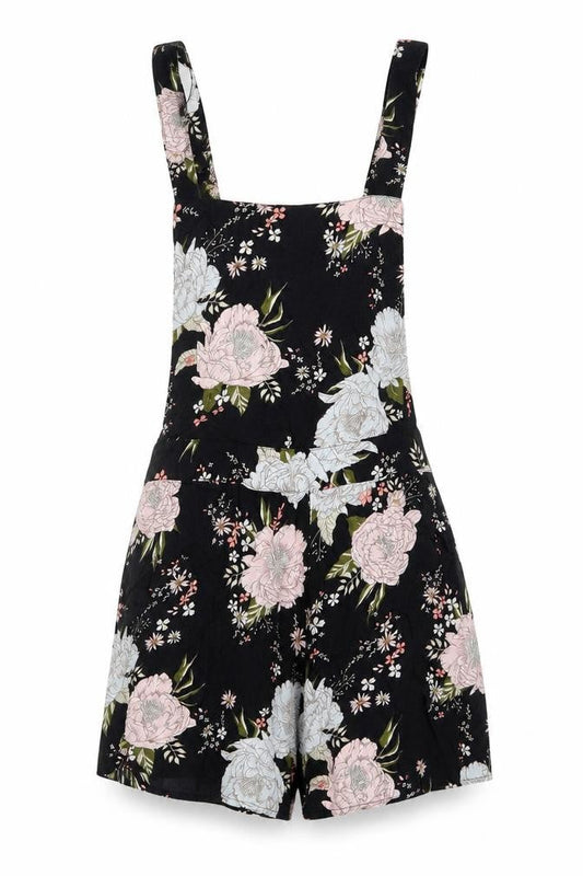 Womens UK Size 10 H&M One-Piece Black Romper