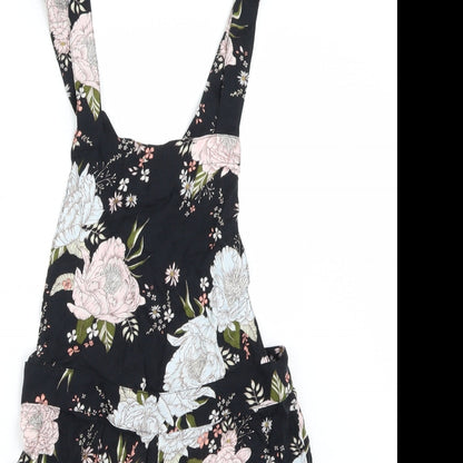 H&M Womens Black Floral  Romper One-Piece Size 10