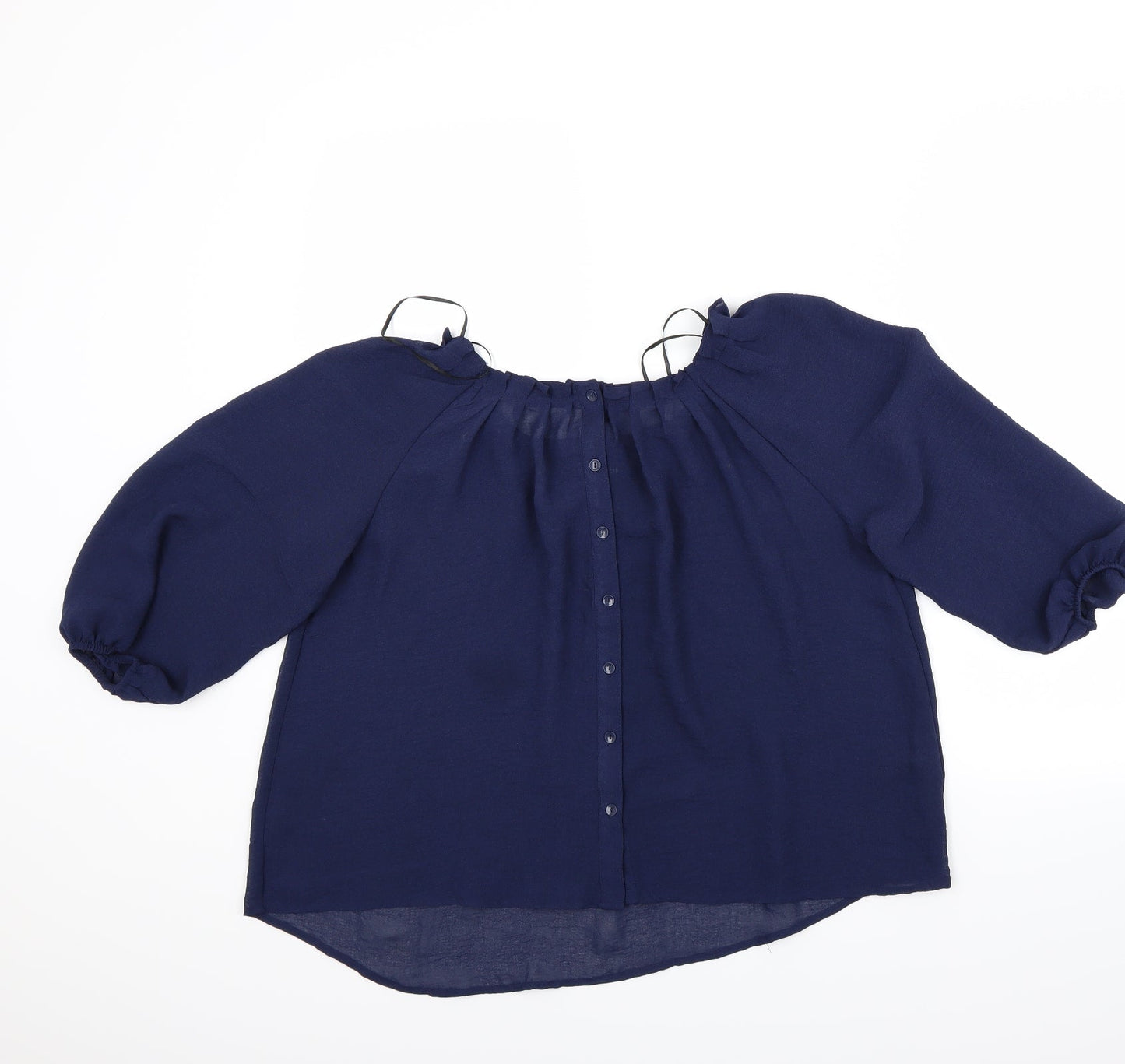 Womens UK Size S H&M Blue Basic Blouse
