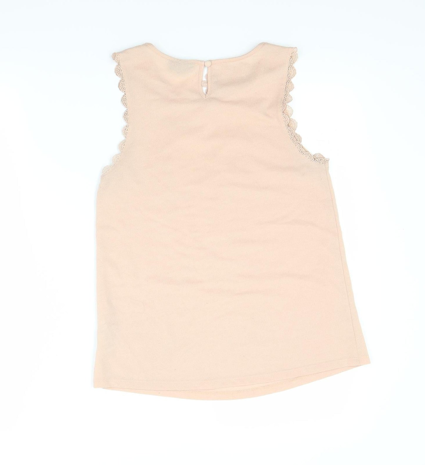Womens UK Size 8 Topshop Beige Basic Blouse