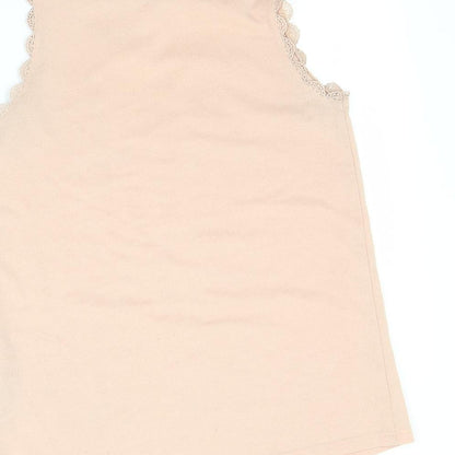 Womens UK Size 8 Topshop Beige Basic Blouse