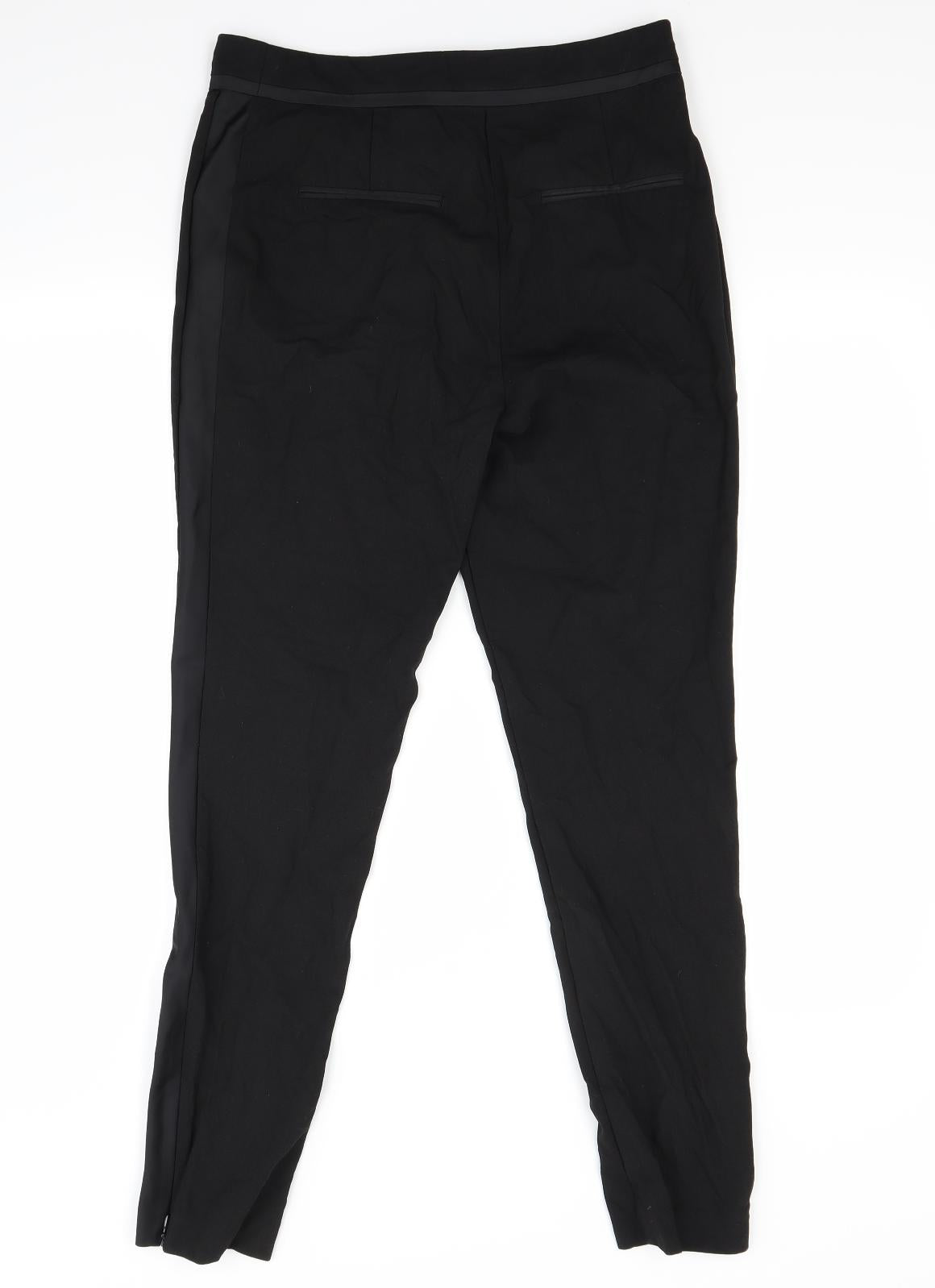Womens UK Size 10 H&M Regular Fit  Black Trousers