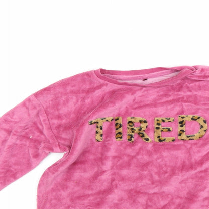 George Girls Pink  Fleece Pullover Sweatshirt Size 7-8 Years