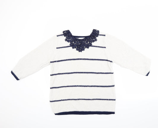 Fay Louise Womens Ivory   Pullover Jumper Size M