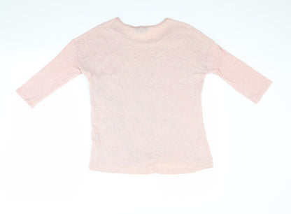 Dorothy Perkins Womens Pink Floral  Pullover Jumper Size 10