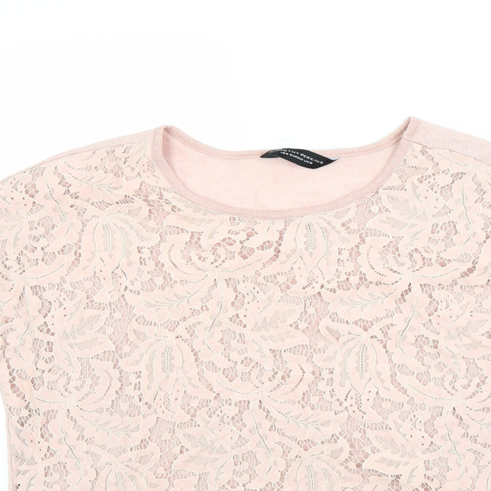 Dorothy Perkins Womens Pink Floral  Pullover Jumper Size 10