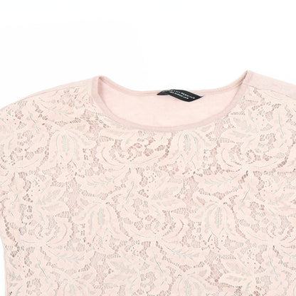 Dorothy Perkins Womens Pink Floral  Pullover Jumper Size 10