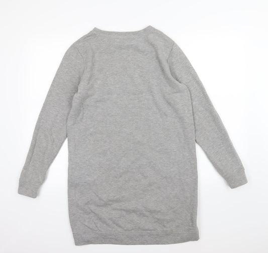 New Look Womens Grey  Jersey T-Shirt Dress  Size 8