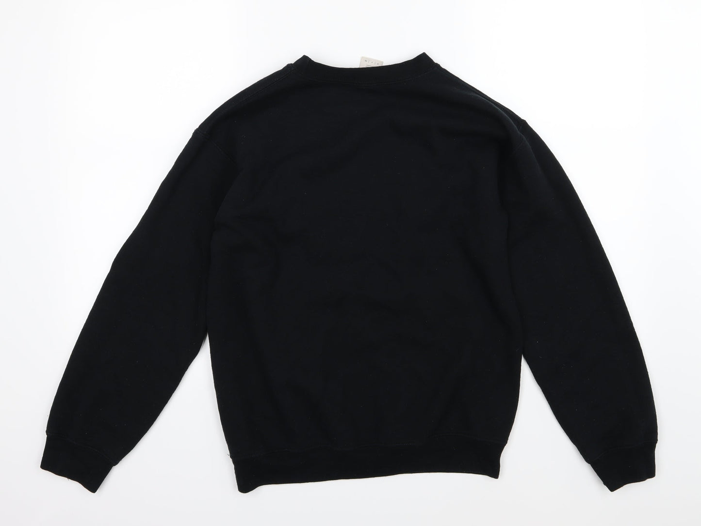 Gildan Womens Black  Jersey Pullover Sweatshirt Size S