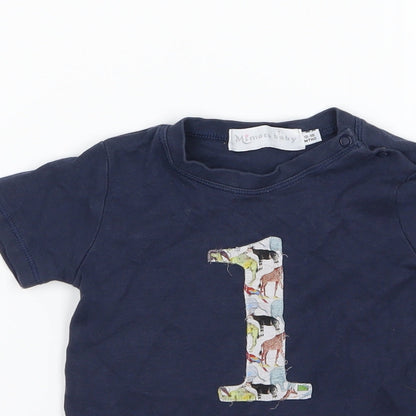Mimosa Girls Blue  Jersey Basic T-Shirt Size 12-18 Months  - 1 animals