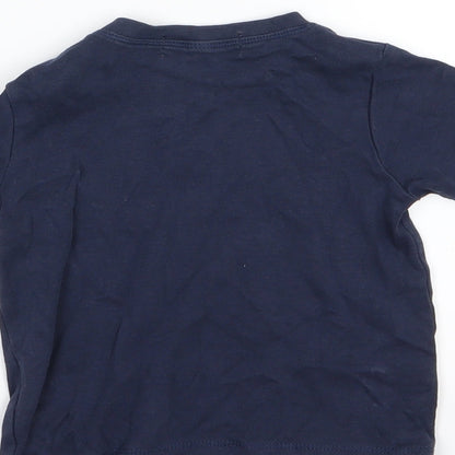 Mimosa Girls Blue  Jersey Basic T-Shirt Size 12-18 Months  - 1 animals