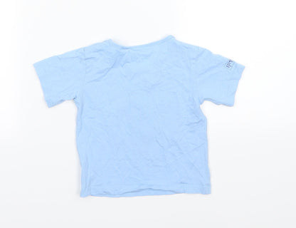 Monkey music Baby Blue  Jersey Basic T-Shirt Size 12 Months  - Little monkey