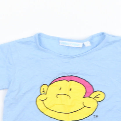 Monkey music Baby Blue  Jersey Basic T-Shirt Size 12 Months  - Little monkey