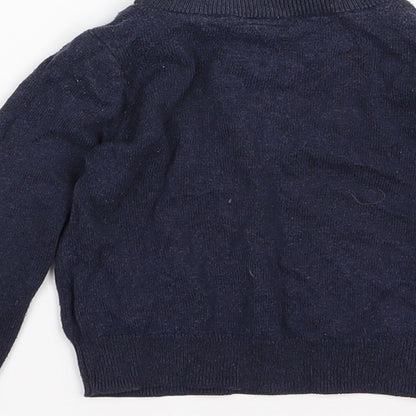 Gao Girls Blue  Knit Pullover Jumper Size 3 Years  - Owl