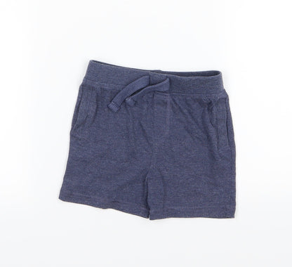 F&F Boys Blue  Jersey Cropped Trousers Size 12-18 Months