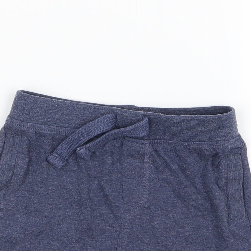 F&F Boys Blue  Jersey Cropped Trousers Size 12-18 Months
