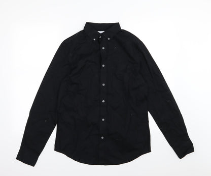 Old Navy Mens Black  Woven  Button-Up Size S