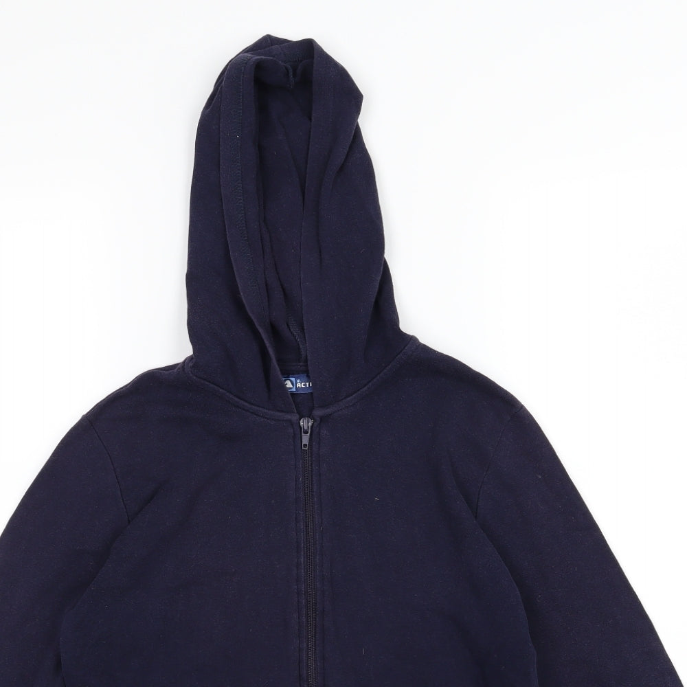 Active Womens Blue  Jersey Full Zip Hoodie Size 14