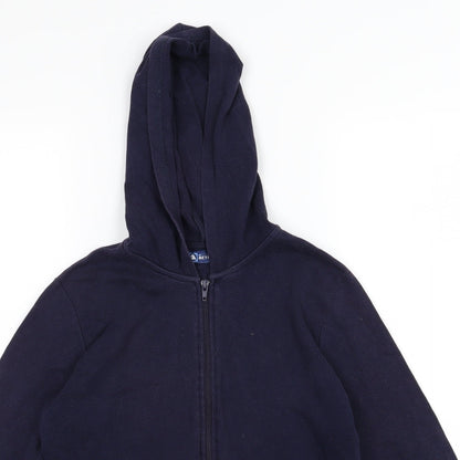 Active Womens Blue  Jersey Full Zip Hoodie Size 14