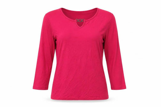 Womens UK Size 10 Damart Pink Basic T-Shirt
