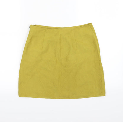 Atmosphere Womens Green  Velour A-Line Skirt Size 10
