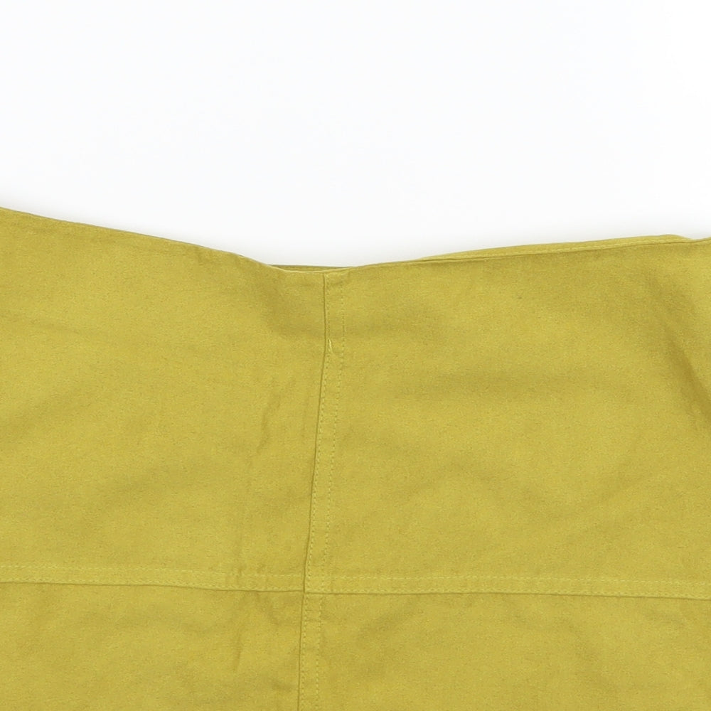 Atmosphere Womens Green  Velour A-Line Skirt Size 10