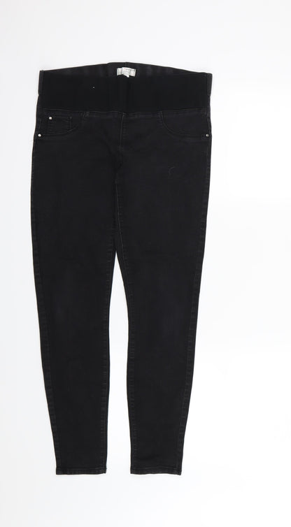 Womens UK Size 8 Papaya Regular Fit Jegging Black Jeans