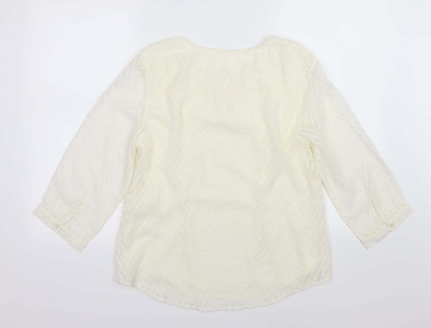 Womens UK Size 12 Damart Ivory Basic Blouse