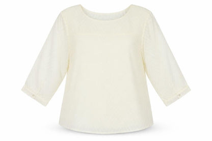 Womens UK Size 12 Damart Ivory Basic Blouse