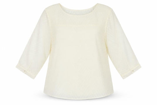 Womens UK Size 12 Damart Ivory Basic Blouse