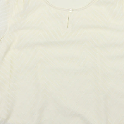 Womens UK Size 12 Damart Ivory Basic Blouse