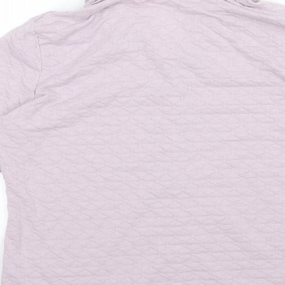 Damart Womens Purple  Jersey Basic Button-Up Size 14