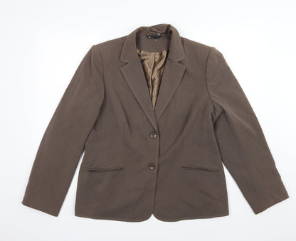 BHS Womens Brown  Rayon Jacket Suit Jacket Size 18