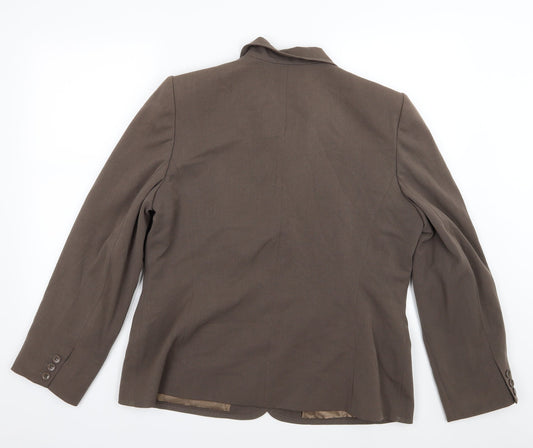 BHS Womens Brown  Rayon Jacket Suit Jacket Size 18
