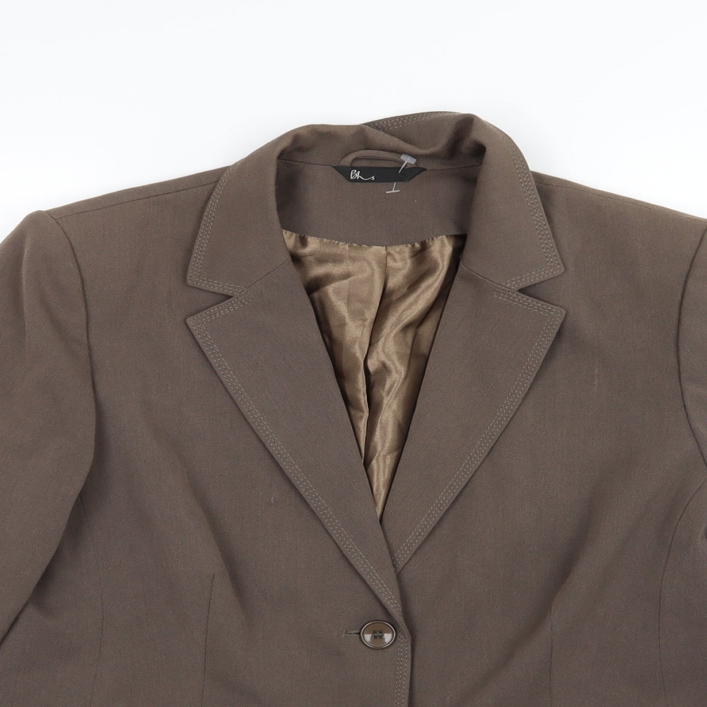 BHS Womens Brown  Rayon Jacket Suit Jacket Size 18