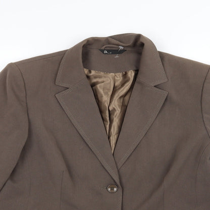 BHS Womens Brown  Rayon Jacket Suit Jacket Size 18