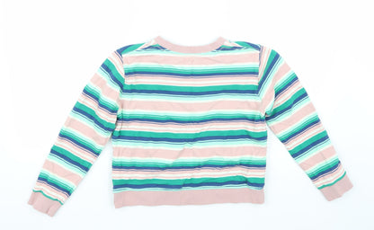 Gymboree Girls Pink Striped  Pullover Jumper Size 10 Years