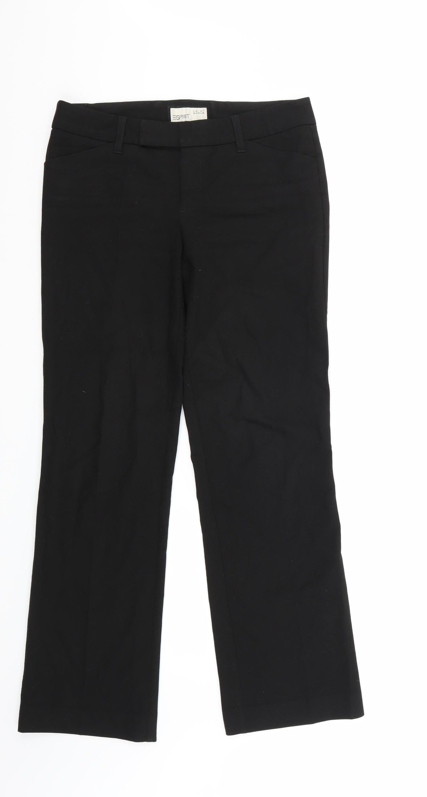 Espirit Womens Black  Rayon Trousers  Size 10 L30 in