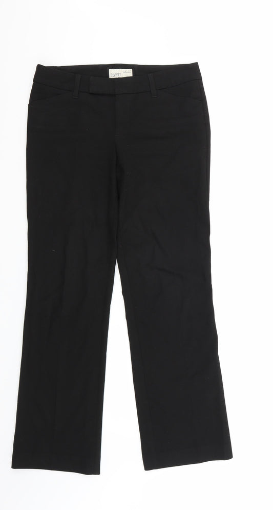 Espirit Womens Black  Rayon Trousers  Size 10 L30 in