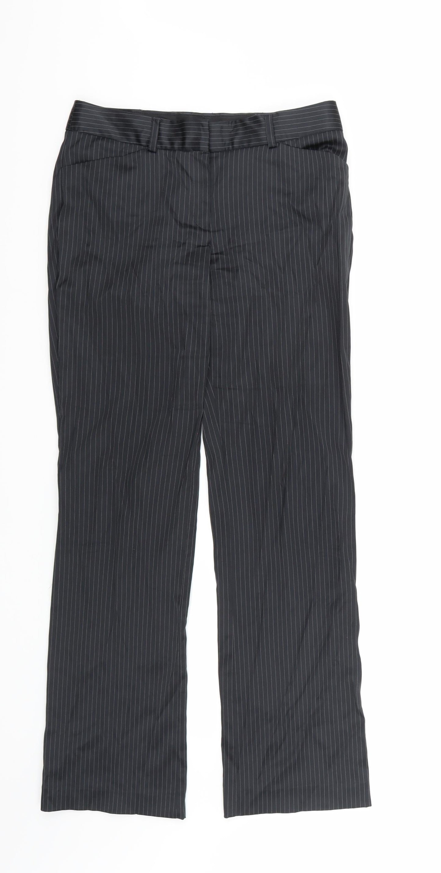 Womens UK Size 8 MNG Regular Fit  Black Trousers