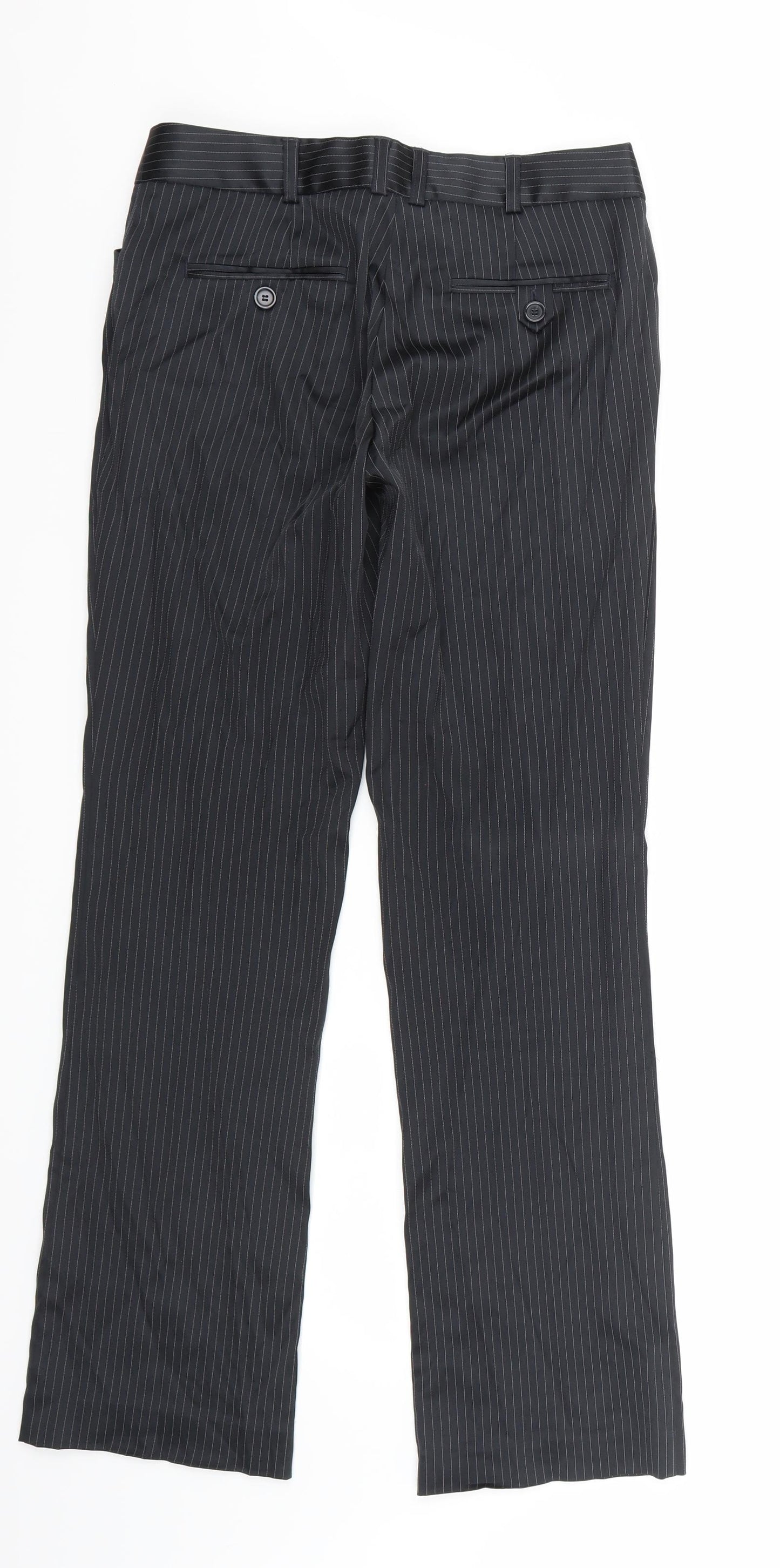 Womens UK Size 8 MNG Regular Fit  Black Trousers